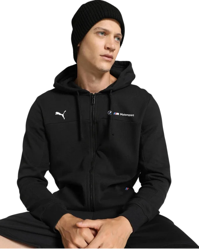 Puma BMW MMS Hdd Sweat Jacket SİYAH Erkek Eşofman Üstü - 1