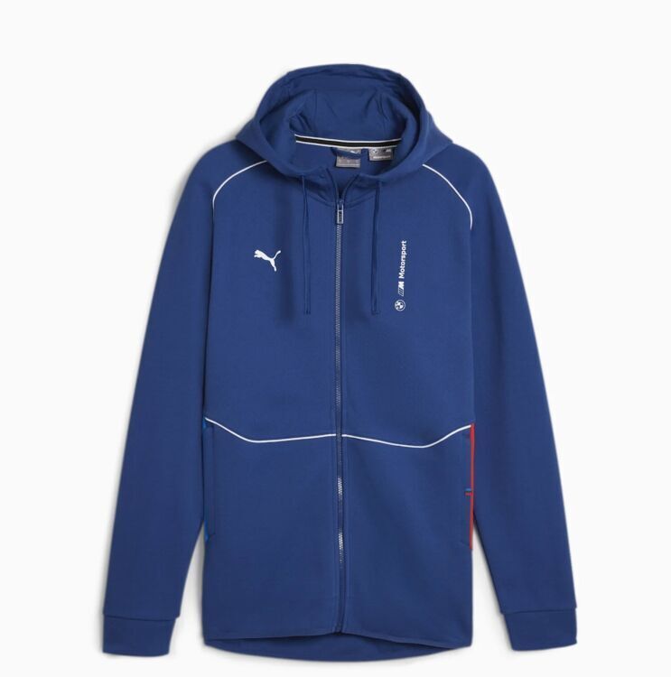 Puma BMW MMS Hooded Sweat Jacket Mavi Erkek Sweatshirt - 4