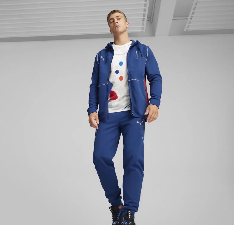 Puma BMW MMS Hooded Sweat Jacket Mavi Erkek Sweatshirt - 2