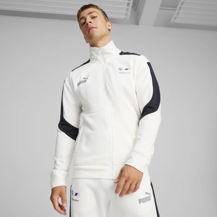 Puma BMW MMS MT7+ Sweat Jacket BEYAZ Erkek Sweatshirt - 1