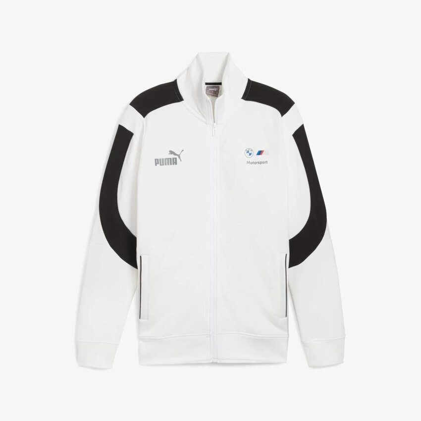 Puma BMW MMS MT7+ Sweat Jacket BEYAZ Erkek Sweatshirt - 4