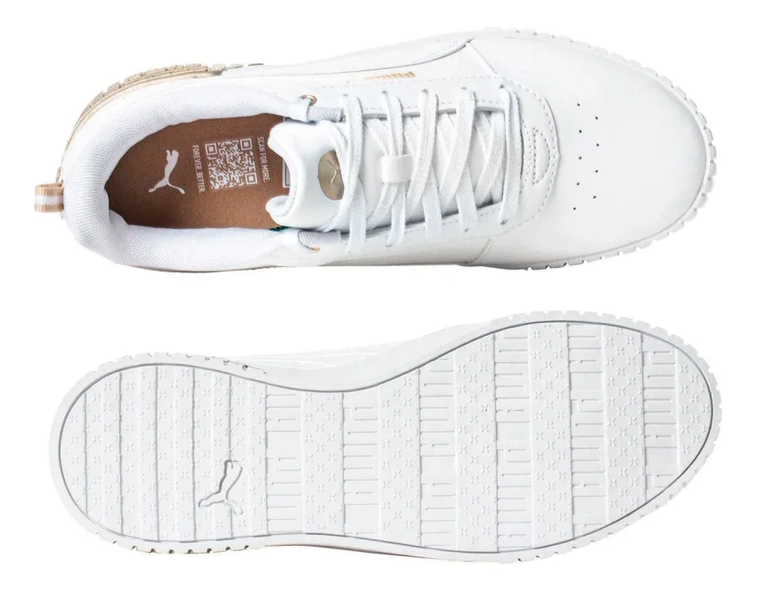 Puma Carina 2.0 Metallic Dream Beyaz Kadın Sneaker Ayakkabı - 3