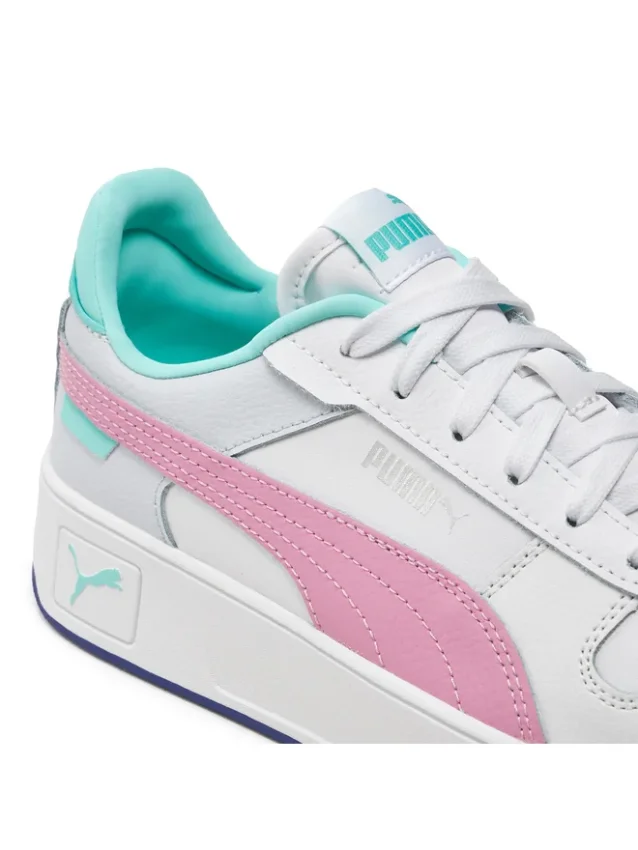 Puma Carina Street Jr Beyaz-Mor Çocuk Günlük Ayakkabı - 3