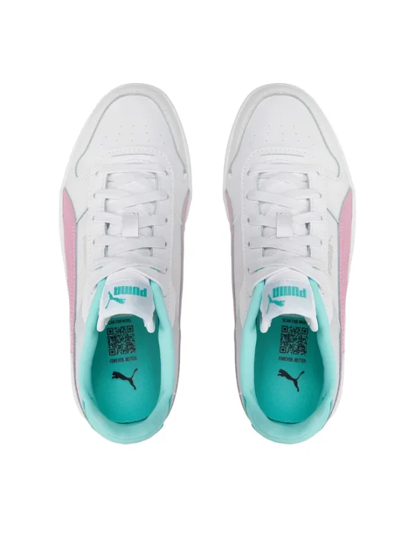 Puma Carina Street Jr Beyaz-Mor Çocuk Günlük Ayakkabı - 5