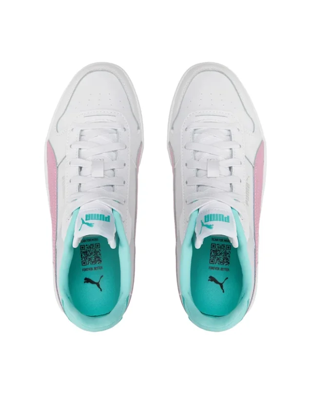 Puma Carina Street Jr Beyaz-Mor Çocuk Günlük Ayakkabı - 4