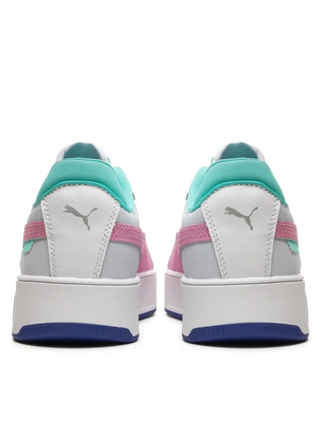Puma Carina Street Jr Beyaz-Mor Çocuk Günlük Ayakkabı - 4
