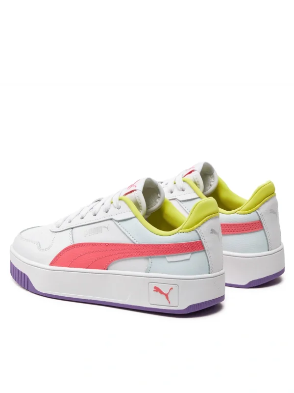 Puma Carina Street Jr Beyaz-Pembe Çocuk Günlük Ayakkabı - 6