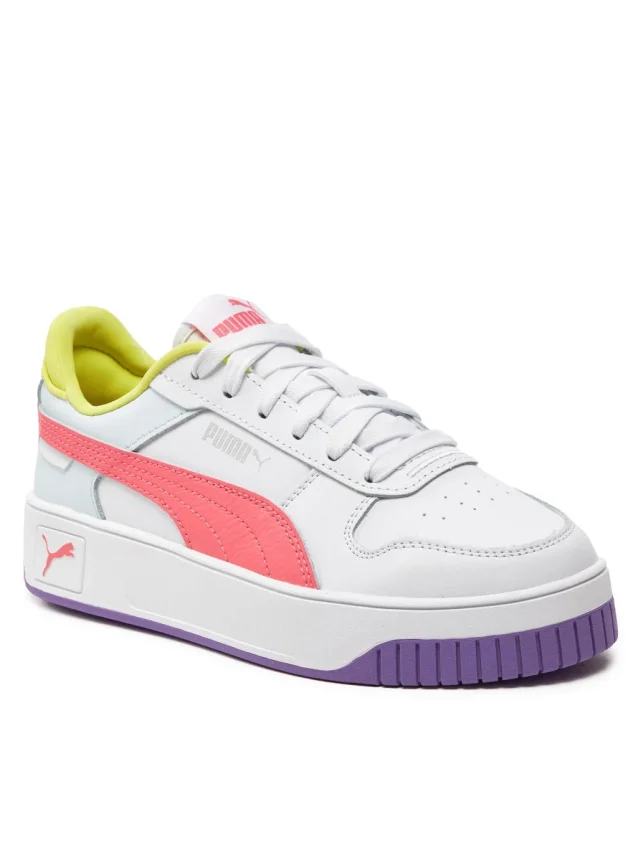 Puma Carina Street Jr Beyaz-Pembe Çocuk Günlük Ayakkabı - 4