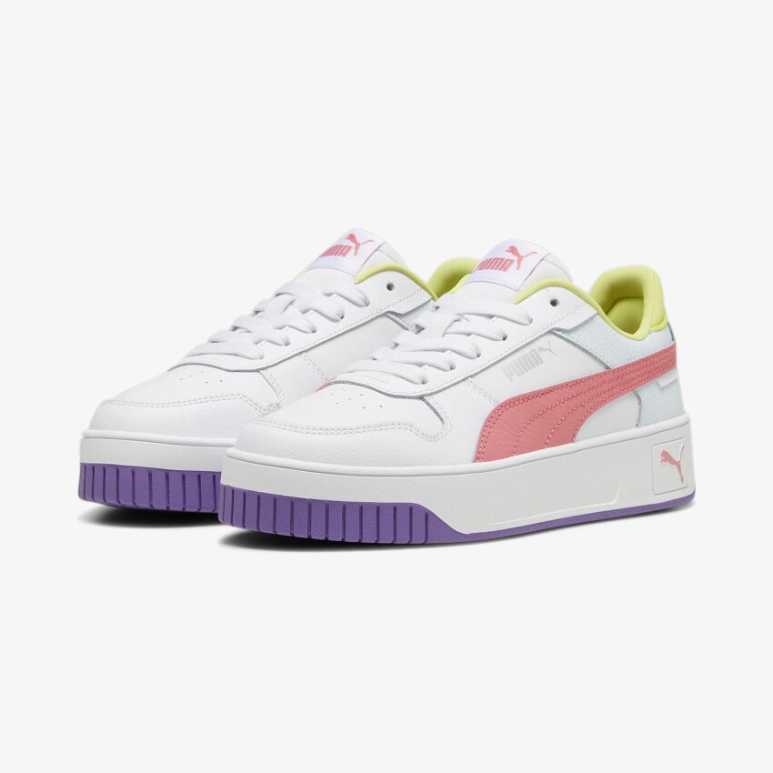 Puma Carina Street Jr Beyaz-Pembe Çocuk Günlük Ayakkabı - 3