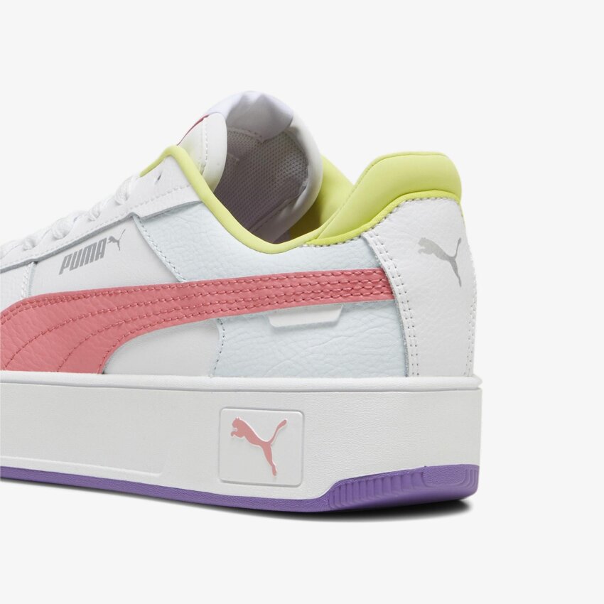 Puma Carina Street Jr Beyaz-Pembe Çocuk Günlük Ayakkabı - 4
