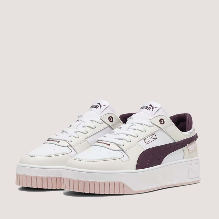 Puma Carina Street VTG Beyaz-Gri Kadın Günlük Ayakkabı - 4