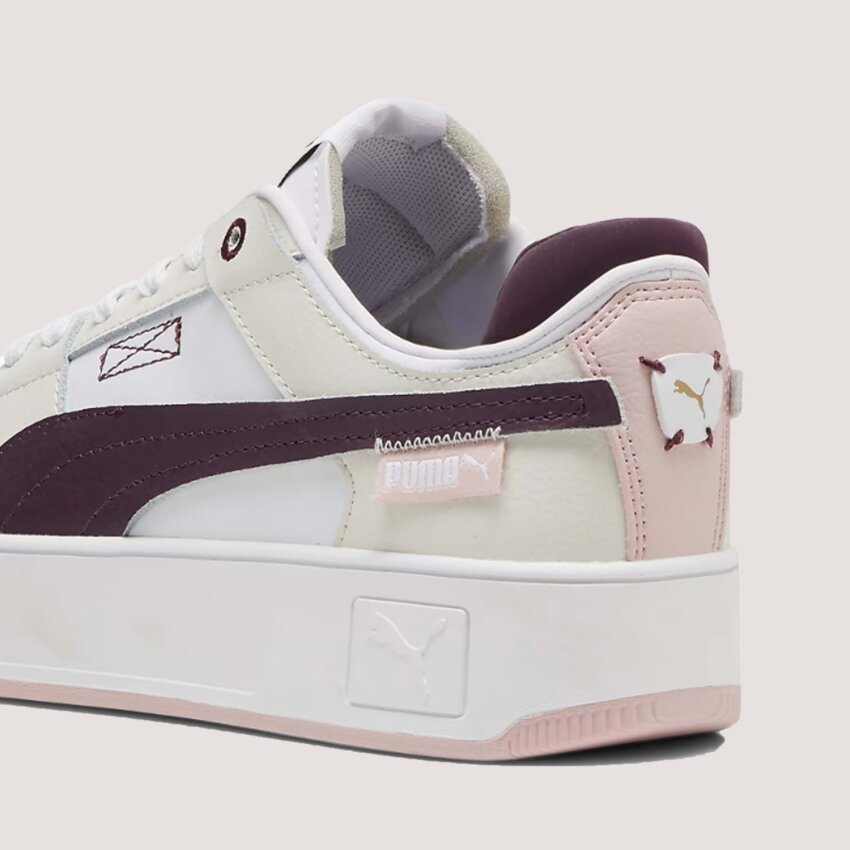 Puma Carina Street VTG Beyaz-Gri Kadın Günlük Ayakkabı - 5