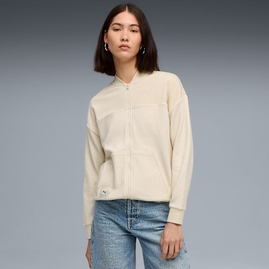 Puma Class Full-Zip Jacket Bej Kadın Eşofman Üstü - Puma