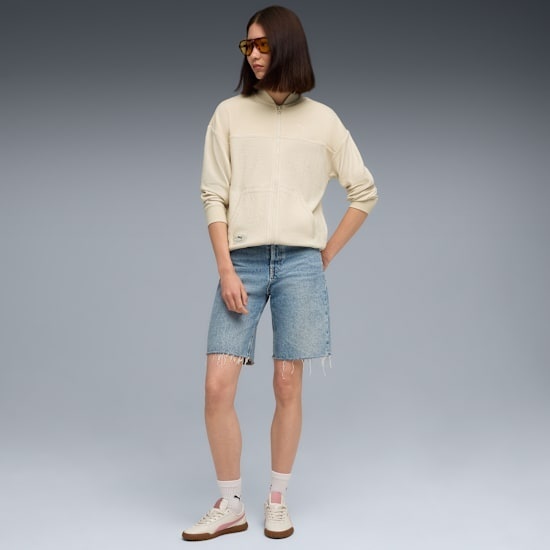 Puma Class Full-Zip Jacket Bej Kadın Eşofman Üstü - 3