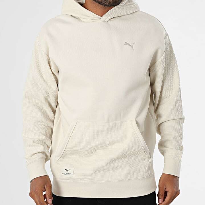 Puma Class Pinnacle Hoodie Bej Erkek Sweatshirt - 1