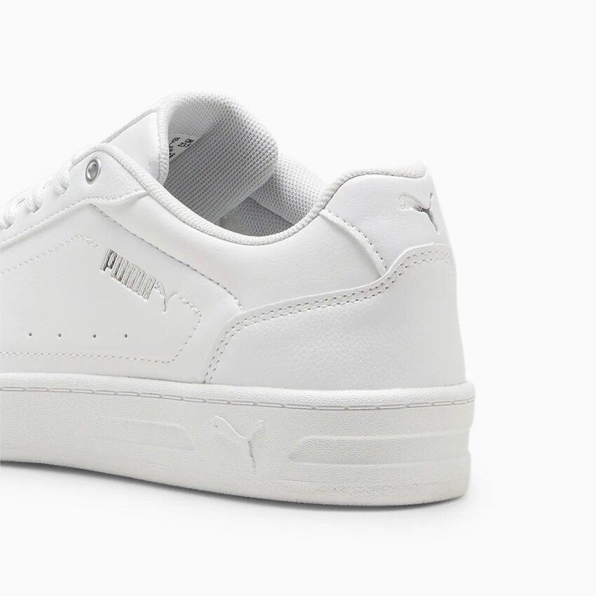 Puma Court Classy Beyaz-Gümüş Kadın Günlük Ayakkabı - 4