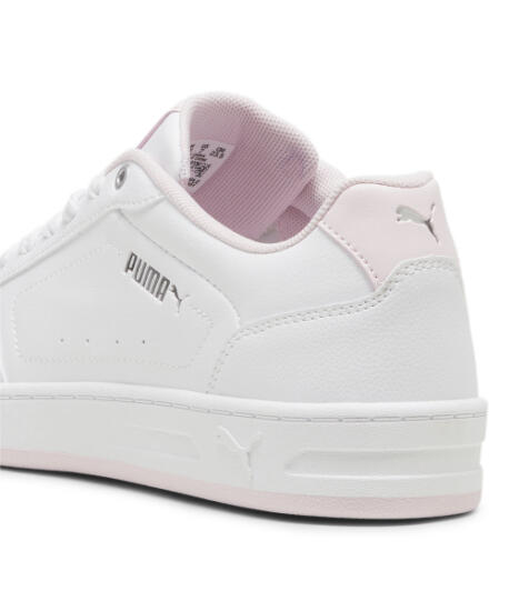 Puma Court Classy Beyaz-Pembe Kadın Günlük Ayakkabı - 5