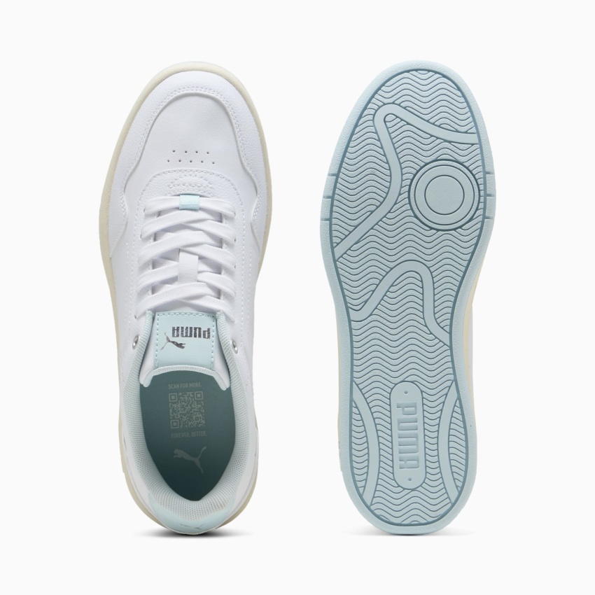 Puma Court Classy Beyaz-Yeşil Kadın Günlük Ayakkabı - 4