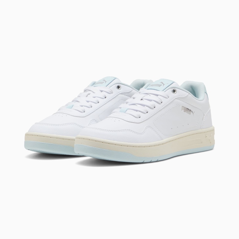 Puma Court Classy Beyaz-Yeşil Kadın Günlük Ayakkabı - 3