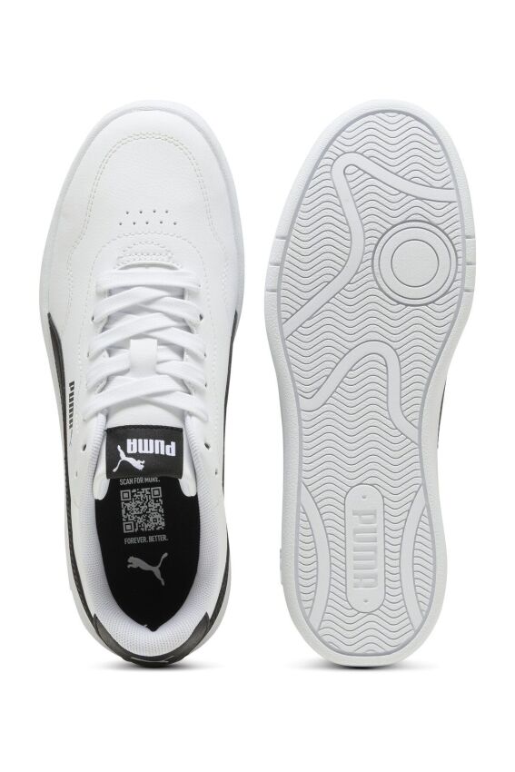 Puma Court Lally Beyaz-Siyah Kadın Sneaker Ayakkabı - 3