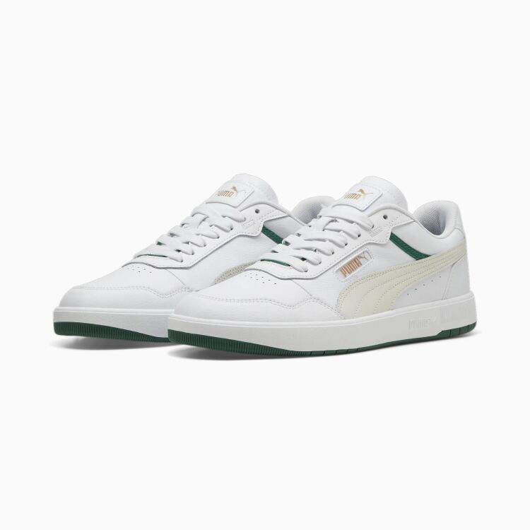 Puma Court Ultra Beyaz-Gri Erkek Günlük Ayakkabı - 4
