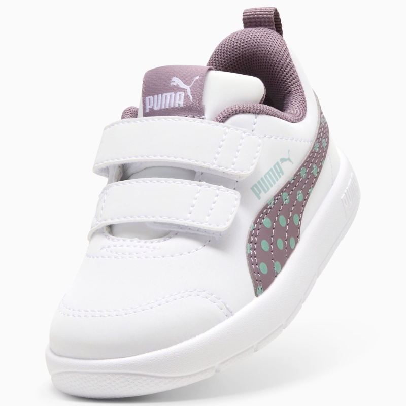 Puma Courtflex V3 Dotty Beyaz-Mor Çocuk Günlük Ayakkabı - 6