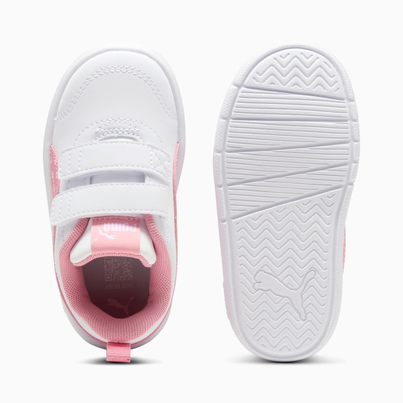 Puma Courtflex V3 Dotty Beyaz-Pembe Çocuk Günlük Ayakkabı - 4