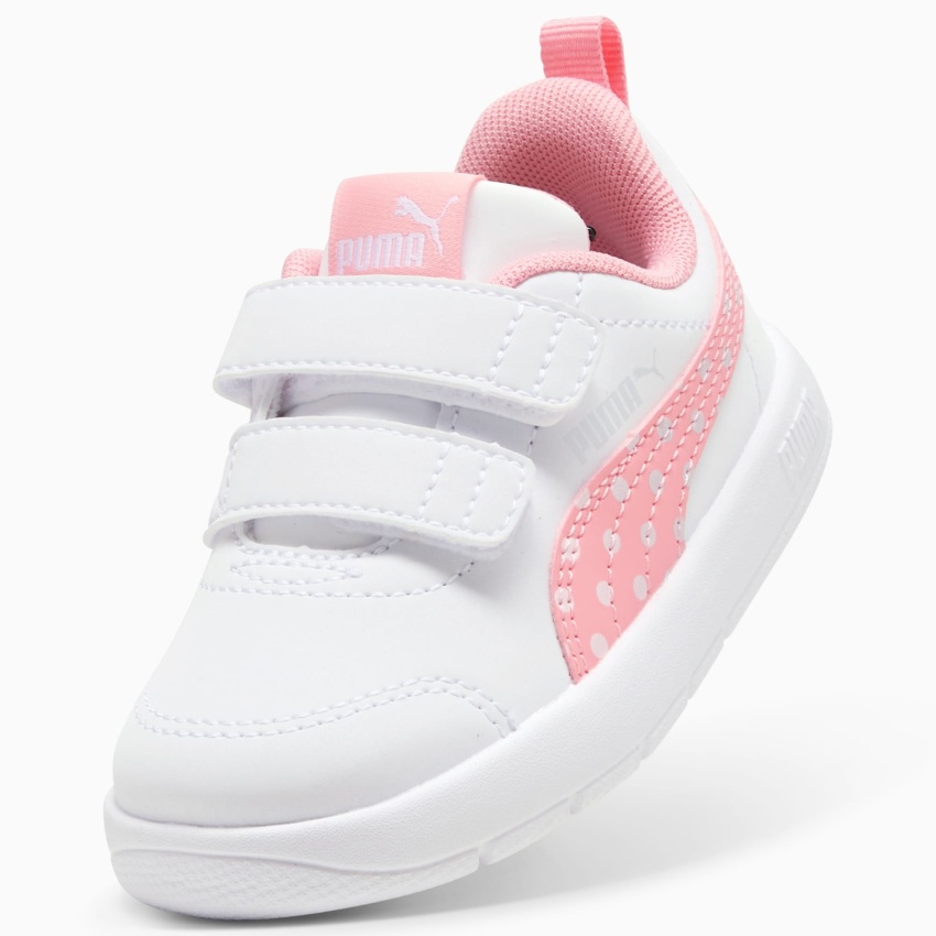 Puma Courtflex V3 Dotty Beyaz-Pembe Çocuk Günlük Ayakkabı - 5