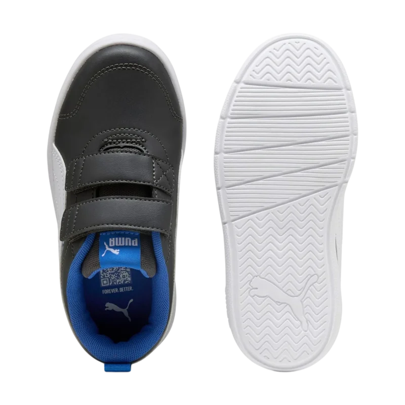 Puma Courtflex V3 Gri Çocuk Günlük Ayakkabı - 4