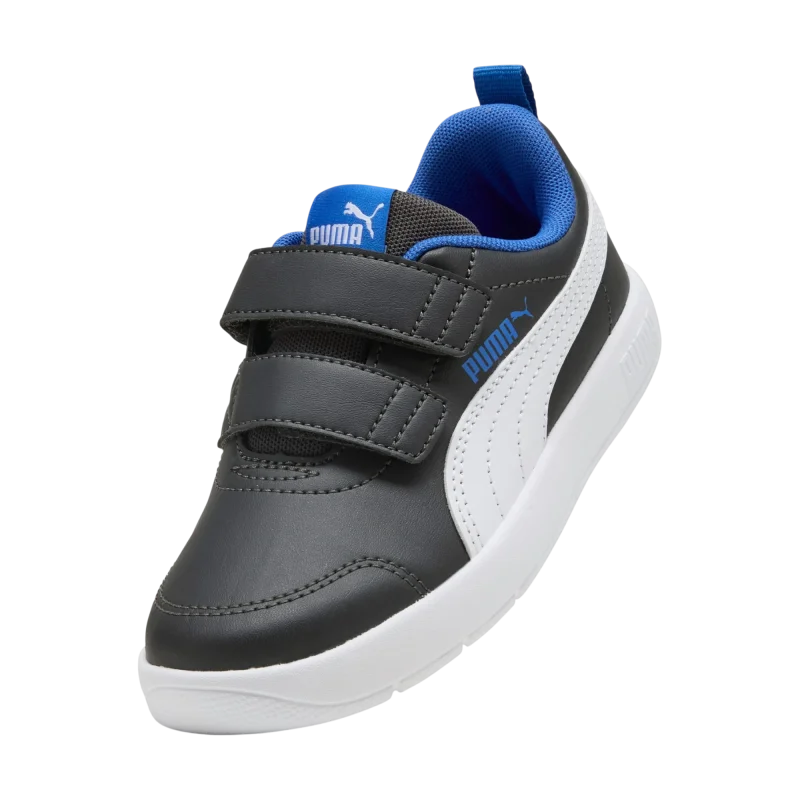 Puma Courtflex V3 Gri Çocuk Günlük Ayakkabı - 5