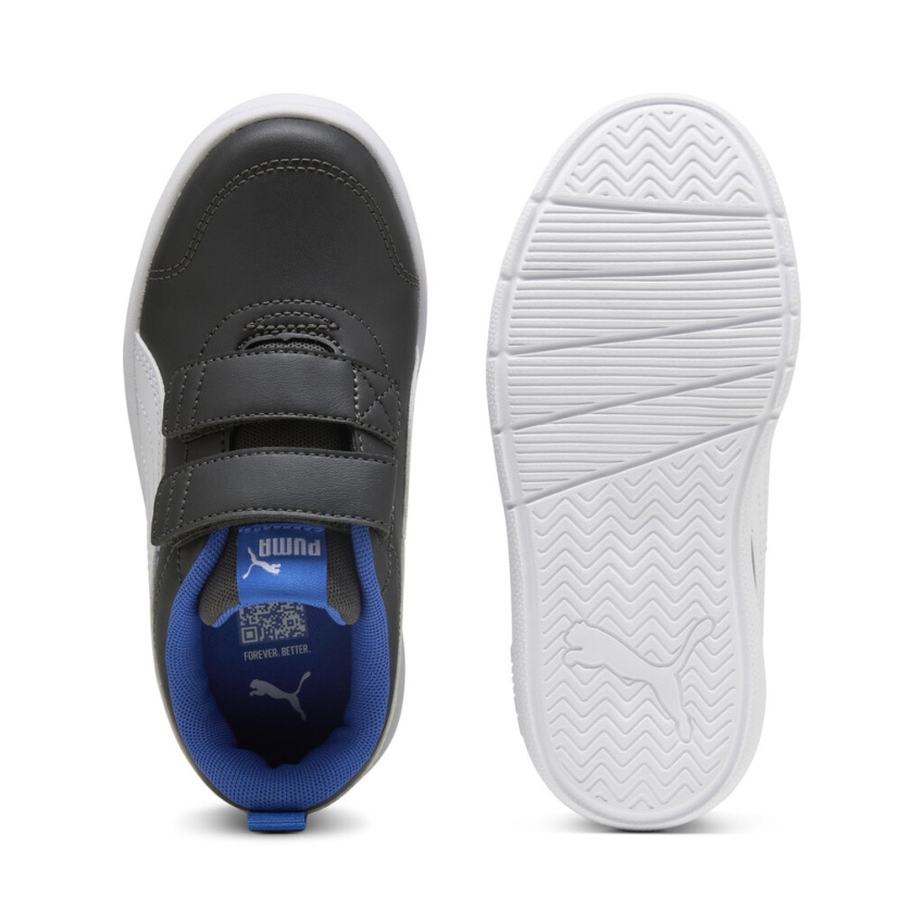 Puma Courtflex V3 Gri Çocuk Günlük Ayakkabı - 4