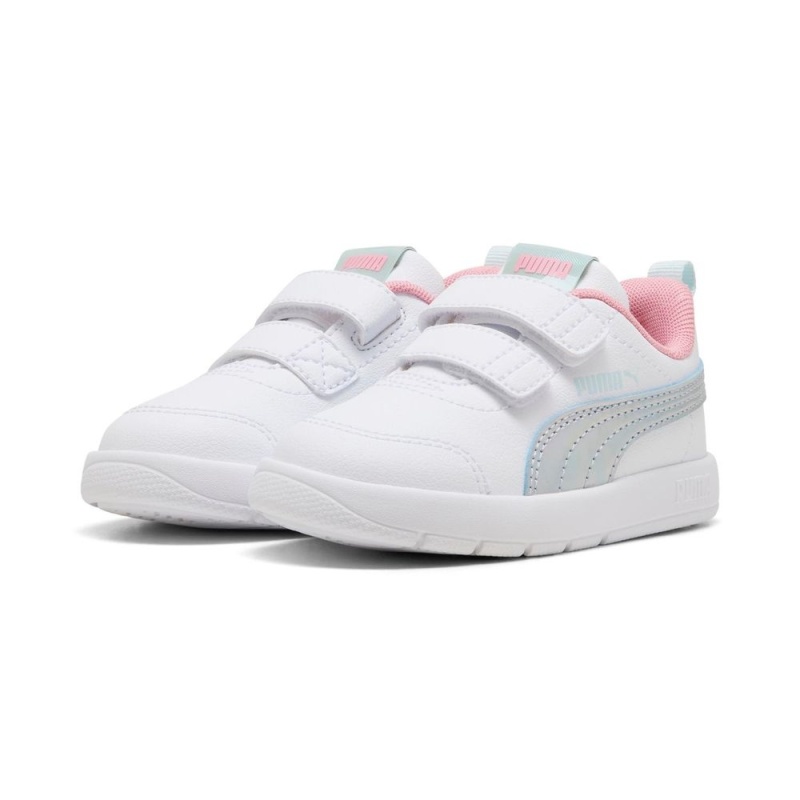 Puma Courtflex V3 SpaceBelle Beyaz Çocuk Günlük Ayakkabı - 3
