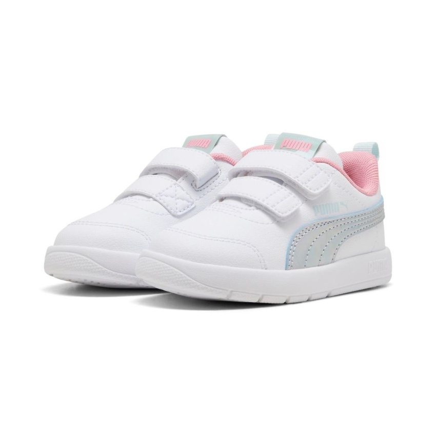 Puma Courtflex V3 SpaceBelle Beyaz Çocuk Günlük Ayakkabı - 3