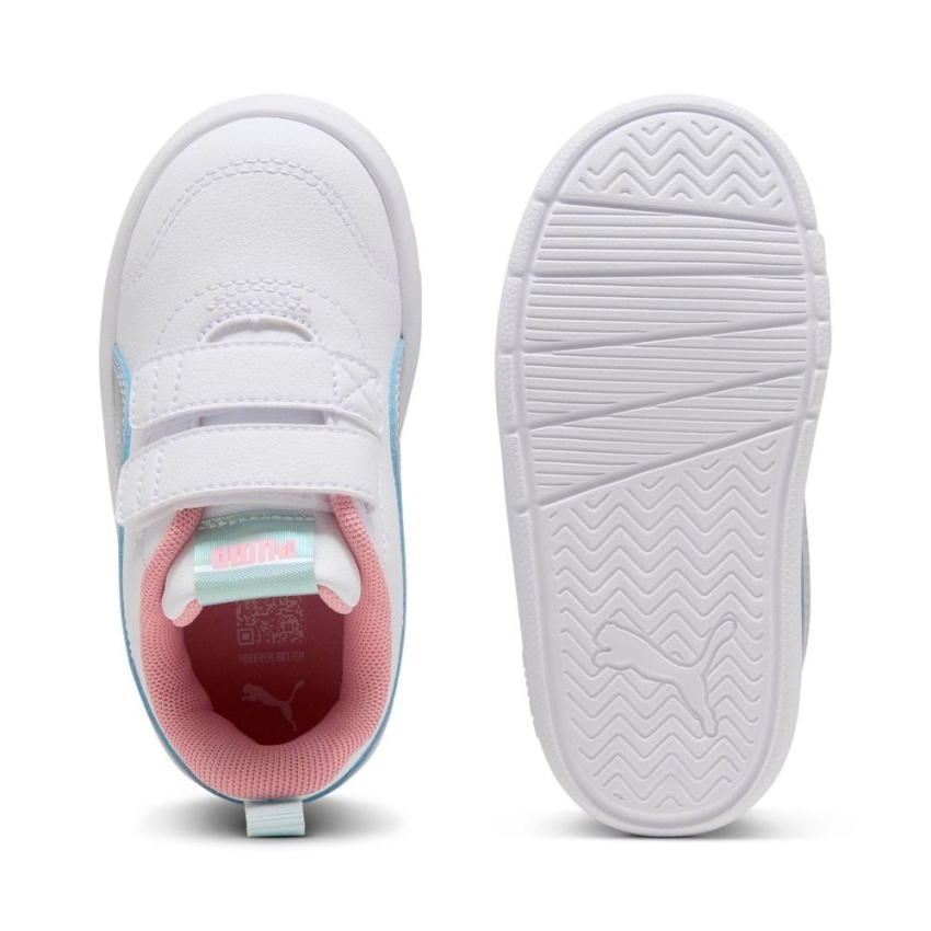 Puma Courtflex V3 SpaceBelle Beyaz Çocuk Günlük Ayakkabı - 5