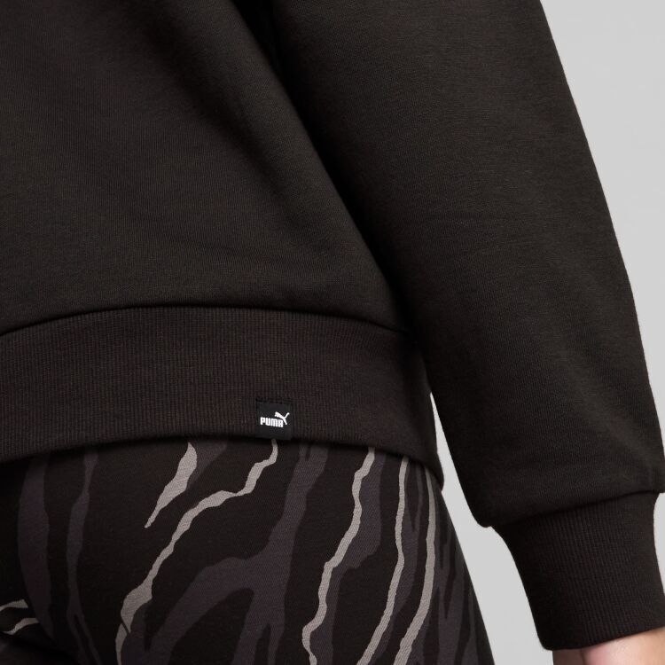 Puma Esseantials Animal Hoodie FL Siyah Kadın Sweatshirt - 7
