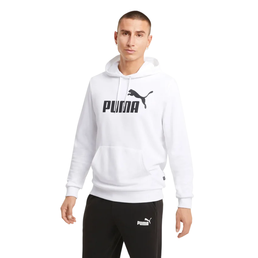 Puma Essentials Big Logo Hoodie Beyaz Erkek Sweatshirt - 1