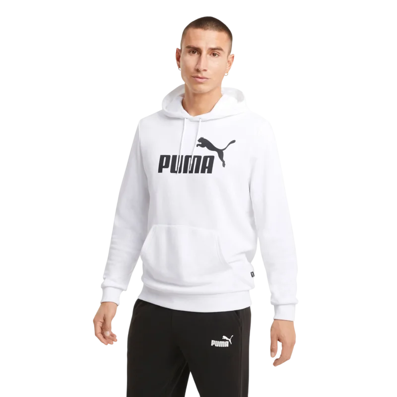 Puma Essentials Big Logo Hoodie Beyaz Erkek Sweatshirt - 1