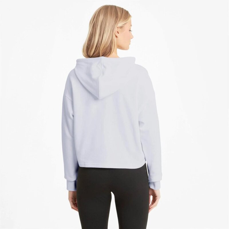 Puma Essentials Cropped Logo Hoodie Beyaz Kadın Sweatshirt - 2