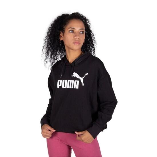 Puma ESS Cropped Logo Hoodie TR SİYAH Kadın Sweatshirt - 2
