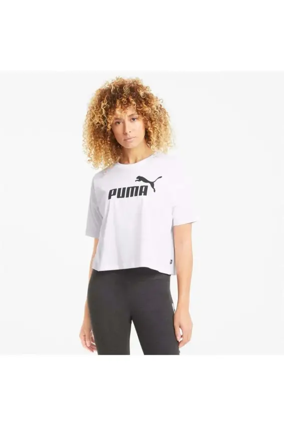 Puma ESS Cropped No. 1 Logo Tee Kadın Tshirt - 3