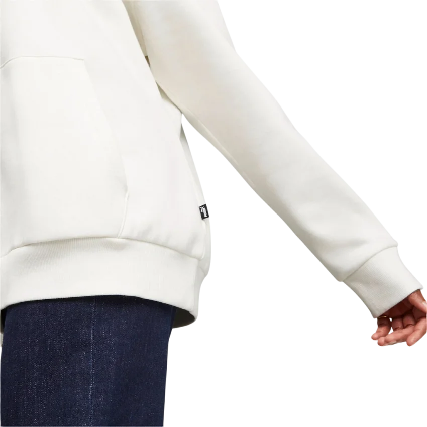 Puma Essentials Metallic Logo Hoodie FL Warm Beyaz Kadın Sweatshirt - 3