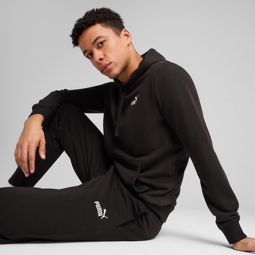 Puma Ess No. 1 Logo Siyah Erkek Eşofman Altı - 4