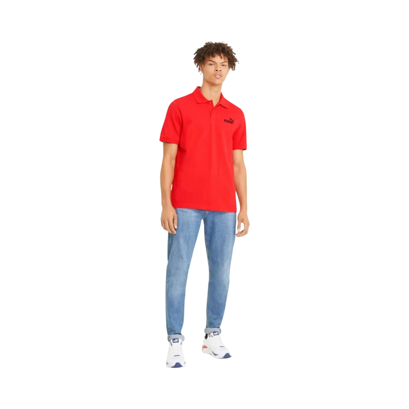 Puma Essentials Pique Polo High Risk Red Kırmızı Erkek Tshirt - 1
