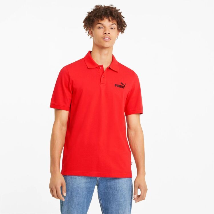 Puma ESS Pique Polo High Risk Red KIRMIZI Erkek Tshirt 586674-11 - 1
