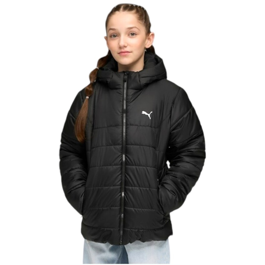 Puma Essential Hooded Padded Çocuk Siyah Mont - 1