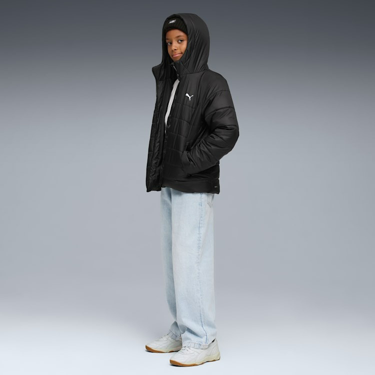 Puma Essential Hooded Padded Çocuk Siyah Mont - 3