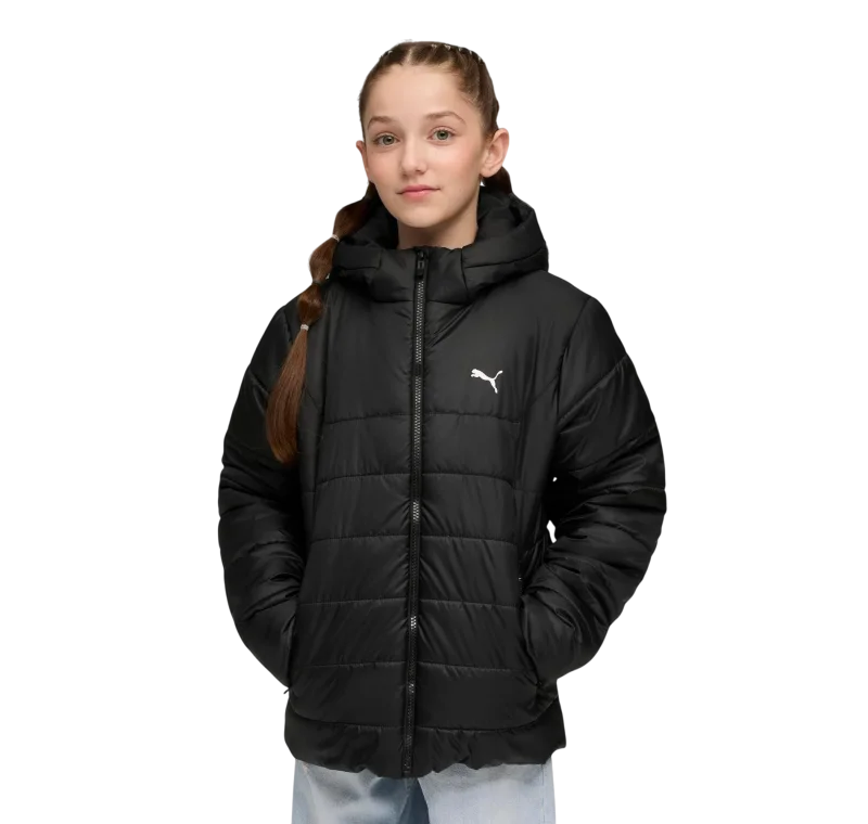 Puma Essential Hooded Padded Çocuk Siyah Mont - 3