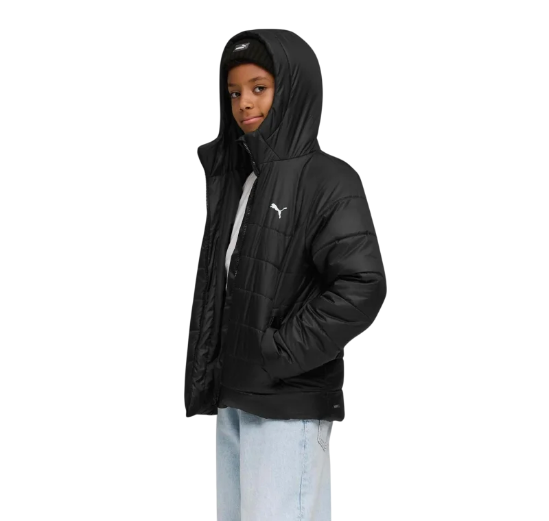 Puma Essential Hooded Padded Çocuk Siyah Mont - 4