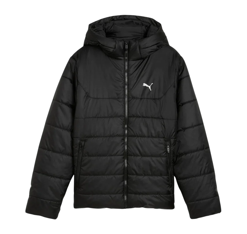 Puma Essential Hooded Padded Çocuk Siyah Mont - 1