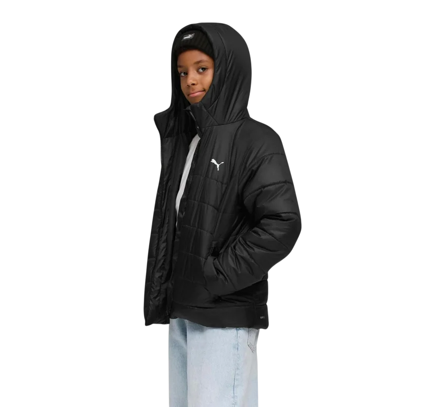 Puma Essential Hooded Padded Çocuk Siyah Mont - 4